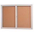 Aarco Aarco Products DCC2412R Aluminum Framed Enclosed Bulletin Board; Silver - 24 x 12 in. DCC2412R